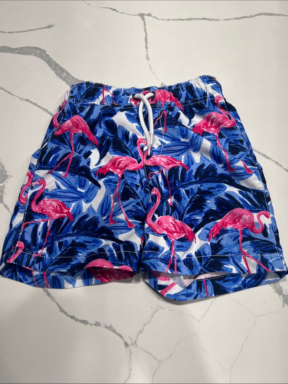 The Children's Place Kids Tropical Swim Shorts Trio - Blue, Peach & Green - Picture 2 of 9